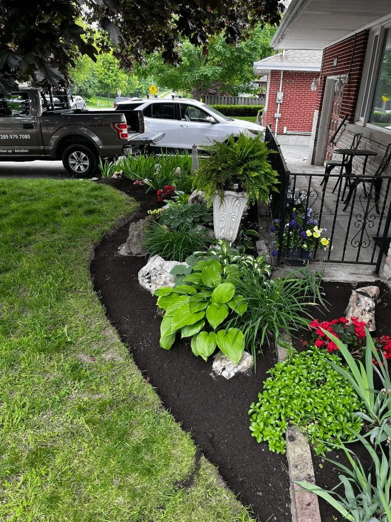 Complete garden bed renovation and soil conditioning in Courtice