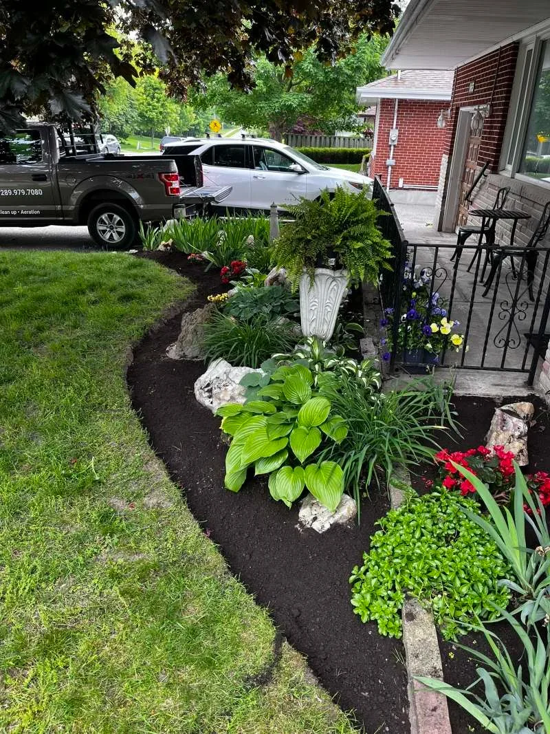 Complete garden bed renovation and soil conditioning in Courtice