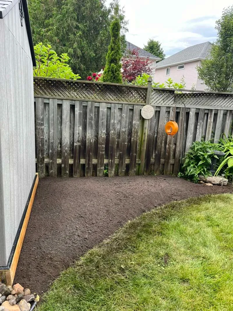 Full garden bed clean-up and soil installation in Durham Region