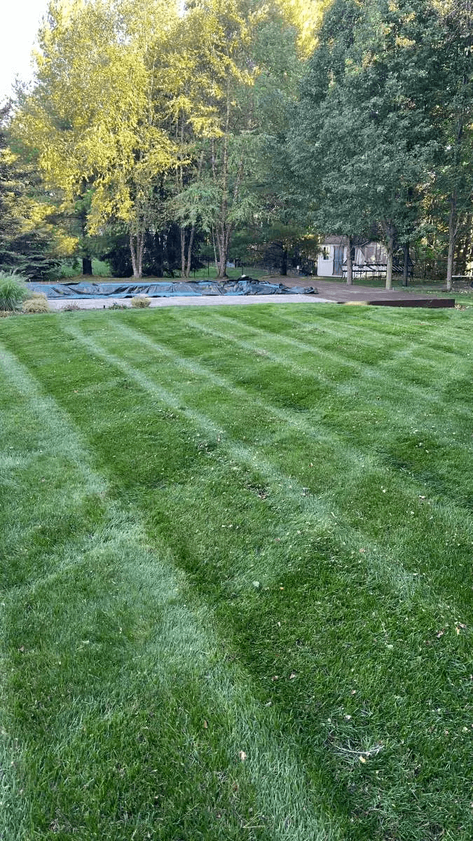 Final fall lawn cut to prepare a Bowmanville property for winter